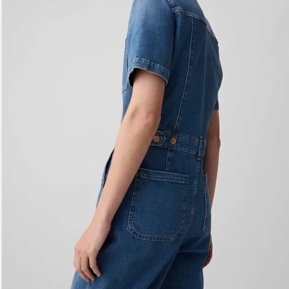 Gap Denim Jumpsuit Medium Indigo Size 10 - Picture 3 of 6
